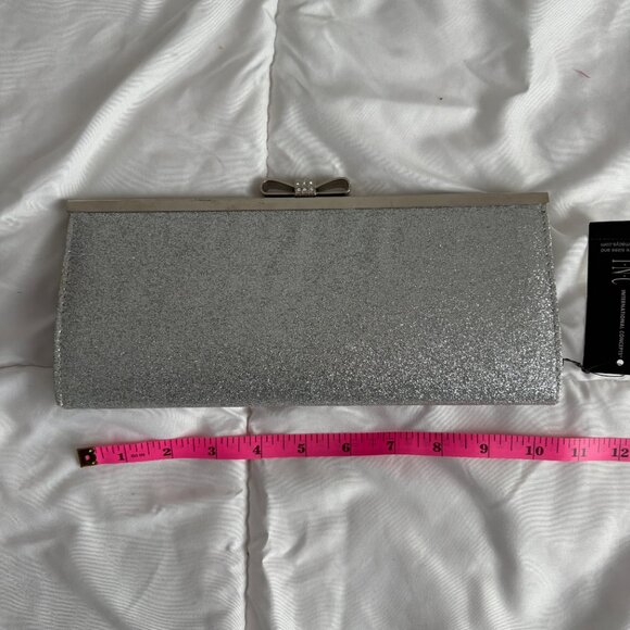 I.N.C. International Concepts Carolyn Glitter Clutch Wedding, Evening, Party - Picture 4 of 7